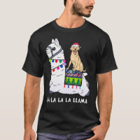 Labrador Retriever Christmas Riding Llama