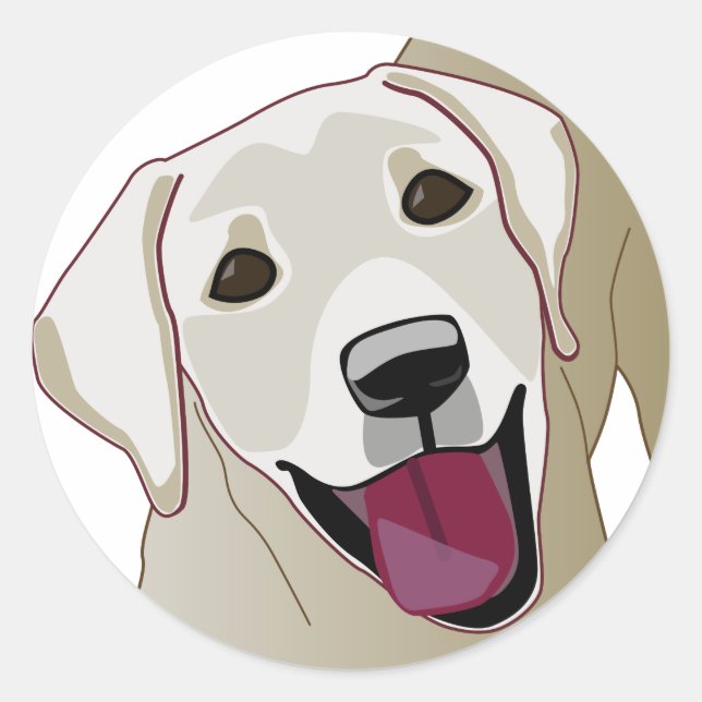 Labrador Retriever Classic Round Sticker (Front)