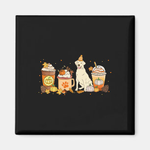 Labrador Retriever Coffee Pumpkin Spice Fall Thank Magnet