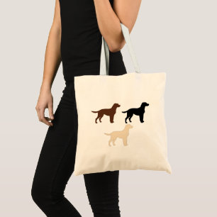 labrador retriever colour silhouettes tote bag