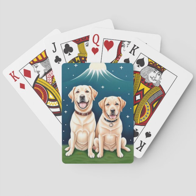 Labrador Retriever Couple Playing Cards (Back)