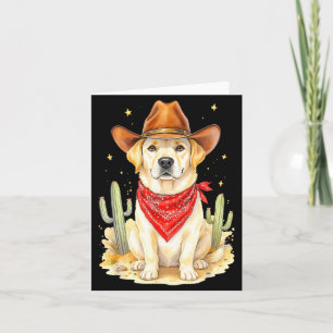 Labrador Retriever Cowboy Dog Western Llabrador Co Card