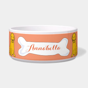 Labrador Retriever Customisable Name Dog Pet Bowl