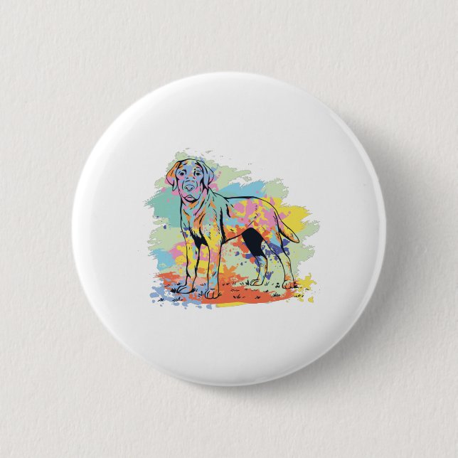 Labrador Retriever Cute Dog 6 Cm Round Badge (Front)