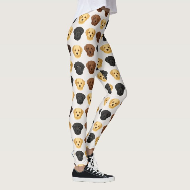 Labrador Retriever Cute Dog Lover Pattern Leggings (Right)