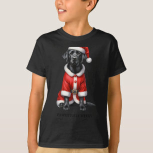 Labrador Retriever Cute Santa Dog Family Christmas T-Shirt