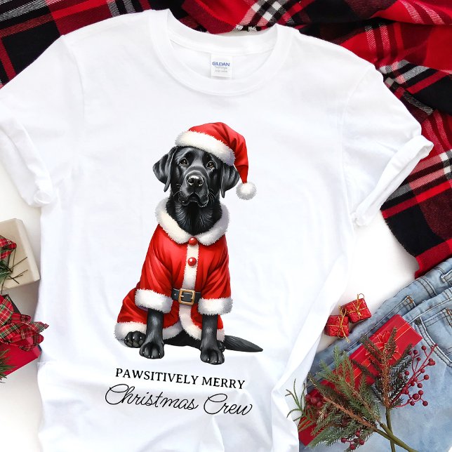 Labrador Retriever Cute Santa Dog Family Christmas T-Shirt (Creator Uploaded)