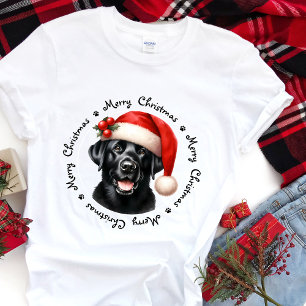Labrador Retriever Cute Santa Dog Family Christmas T-Shirt