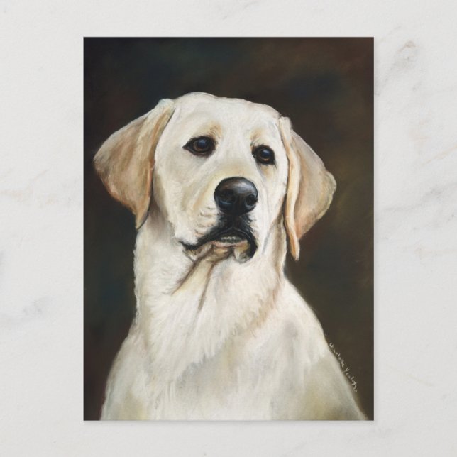 Labrador Retriever Dog Art Postcard (Front)