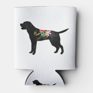 Labrador Retriever Dog Breed Bohemian Floral Can Cooler