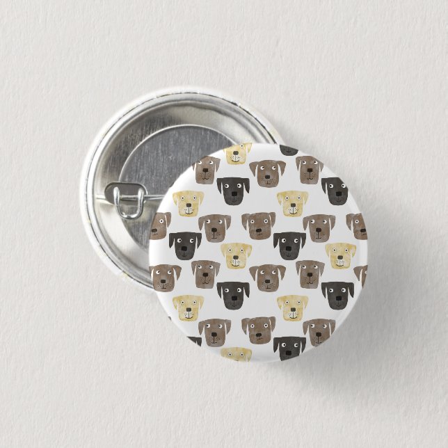 Labrador Retriever Dog Button (Front & Back)