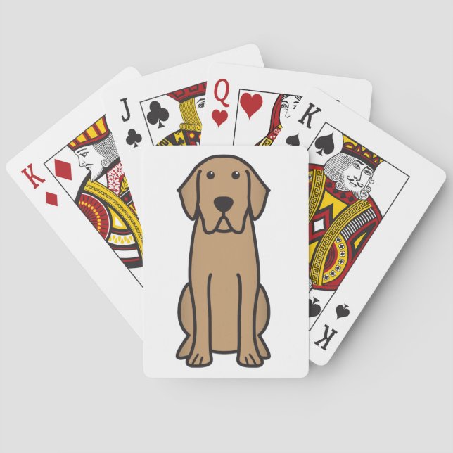 Labrador Retriever Dog Cartoon Playing Cards (Back)