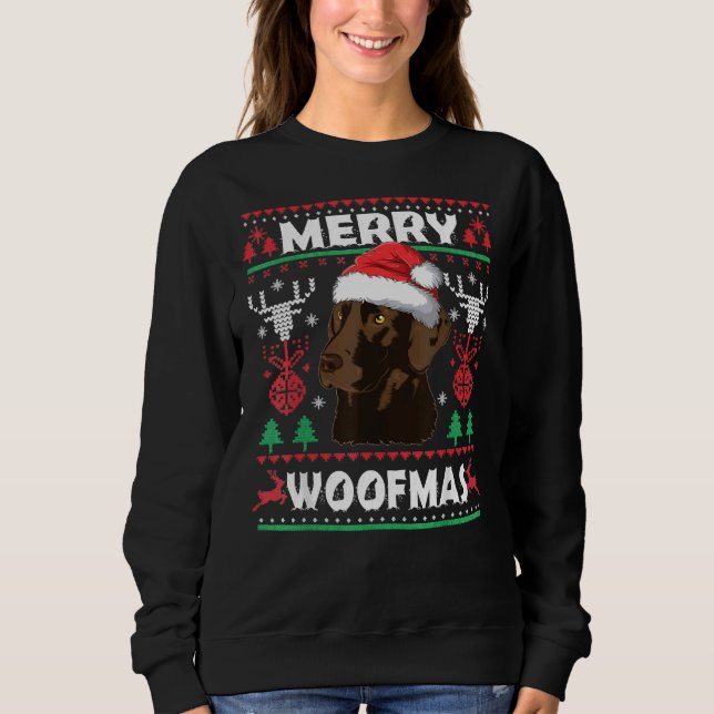 Labrador Retriever Dog Christmas 110 Sweatshirt (Front)