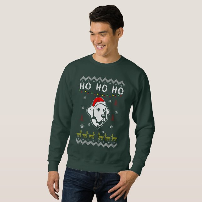 Labrador Retriever Dog Christmas Ho Ho Ho Sweatshirt (Front Full)