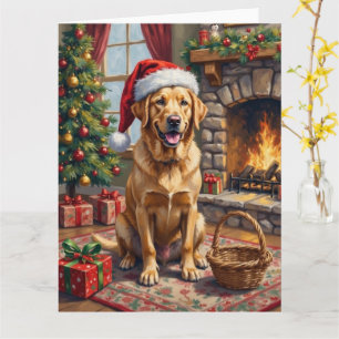 Labrador Retriever Dog Classic Family Christmas Card