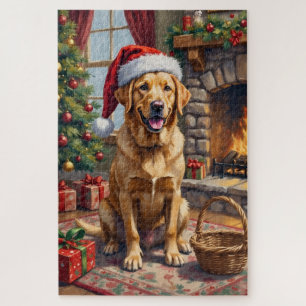 Labrador Retriever Dog Classic Family Christmas Jigsaw Puzzle
