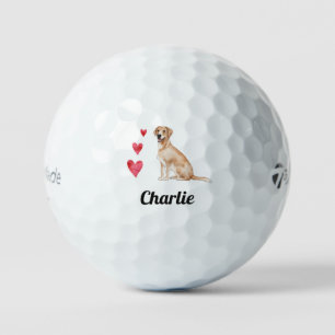 Labrador Retriever Dog Custom Name Golf Balls