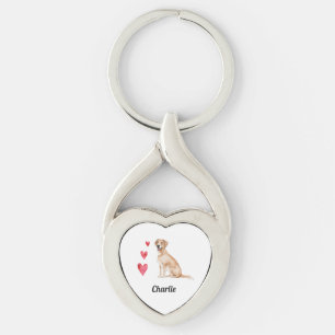 Labrador Retriever Dog Custom Name   Key Ring