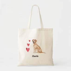Labrador Retriever Dog Custom Name Tote Bag
