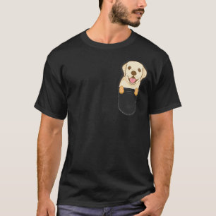 Labrador Retriever Dog Cute Puppy pocket T-Shirt