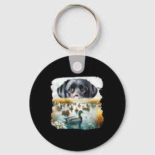 Labrador Retriever Dog Dogs Us Flag Duck Hunter Key Ring