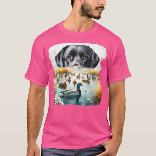 Labrador Retriever Dog Dogs Us Flag Duck Hunter T-Shirt