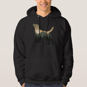 Labrador Retriever Dog Forest Mountain Sunset Hoodie