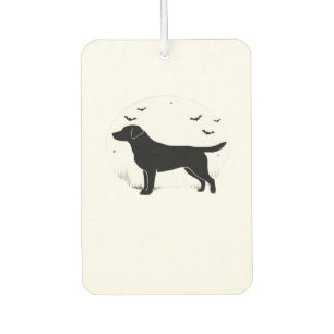 Labrador Retriever Dog � Halloween Moon Silhouette Car Air Freshener