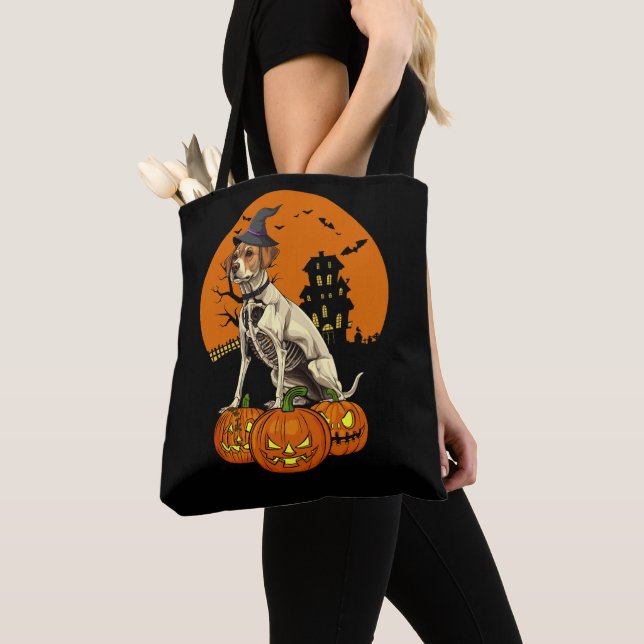 Labrador Retriever Dog Halloween Tote Bag (Close Up)