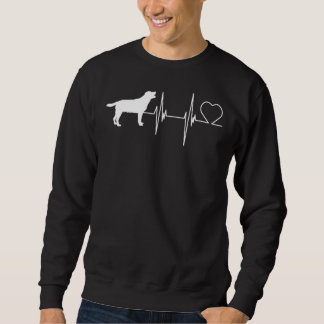 Labrador Retriever Dog Heartbeat Silhouette Sweatshirt