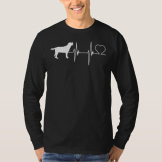 Labrador Retriever Dog Heartbeat Silhouette T-Shirt