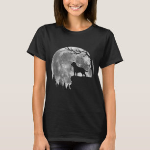 Labrador Retriever Dog Moon Silhouette Halloween T-Shirt