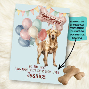 Labrador Retriever Dog Mum/Dad Birthday  Card