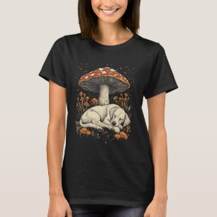 Labrador Retriever Dog Mushroom Cute Cottagecore T-Shirt