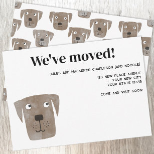 Labrador Retriever Dog New Address Announcement