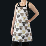 Labrador Retriever Dog Pattern Apron<br><div class="desc">Watercolor painting of cute Labrador Retriever dogs, perfect for pet lovers, dog walkers, dog groomers and veterinarians.</div>