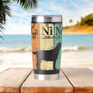 Labrador Retriever Dog Periodic Table Elements Dog Insulated Tumbler