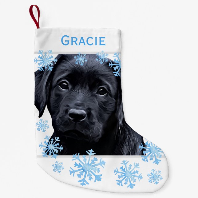Labrador Retriever Dog Personalised Christmas Small Christmas Stocking (Front)