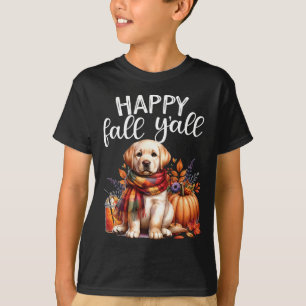 Labrador Retriever Dog Pumpkin Spice Happy Fall Ya T-Shirt