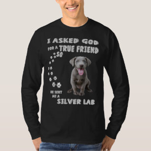 Labrador Retriever Dog Quote Mum Dad Print Cute Si T-Shirt