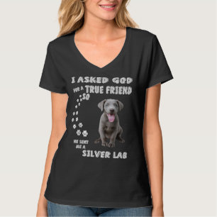 Labrador Retriever Dog Quote Mum Dad Print Cute Si T-Shirt