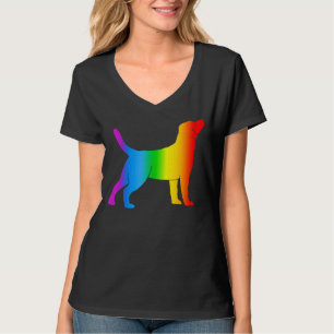 Labrador Retriever Dog Rainbow Colour T-Shirt