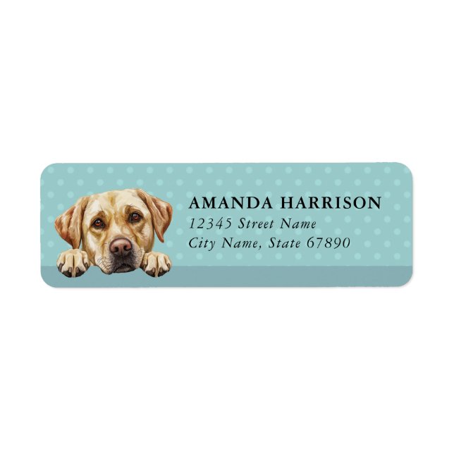 Labrador Retriever Dog Return Address Labels (Front)