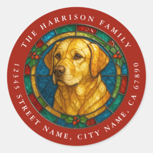 Labrador Retriever Dog Round Stickers