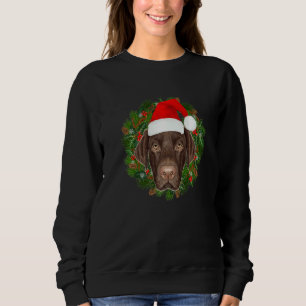 Labrador Retriever Dog Santa Merry Christmas  Dogs Sweatshirt