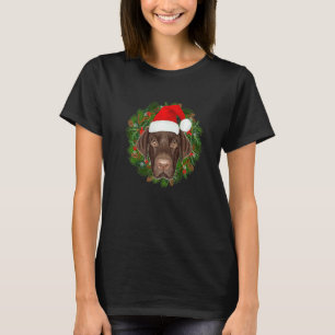 Labrador Retriever Dog Santa Merry Christmas  Dogs T-Shirt