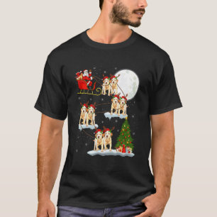 Labrador Retriever Dog Santa Sleigh Flying Funny C T-Shirt