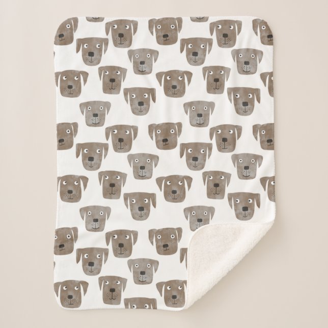 Labrador Retriever Dog Sherpa Blanket (Front)