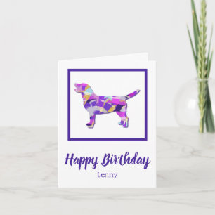 Labrador Retriever Dog Silhouette PPY&B Birthday Card
