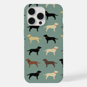 Labrador Retriever Dog Silhouettes Pattern Labs iPhone 15 Pro Max Case